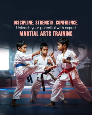 Three young boys practicing martial arts in a dojo.