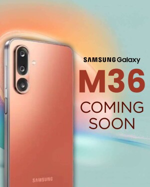 Samsung Galaxy M36 smartphone advertisement
