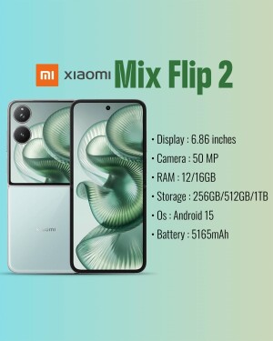 Xiaomi Mix Flip 2 foldable smartphone with specifications