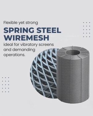 Roll of spring steel wiremesh for industrial applications