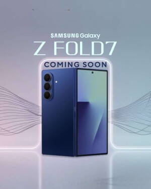 Samsung Galaxy Z Fold7 smartphone announcement poster