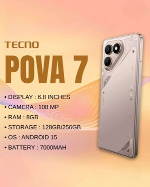 Tecno Pova 7 smartphone with specifications