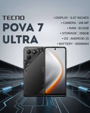 Tecno Pova 7 Ultra smartphone with specifications