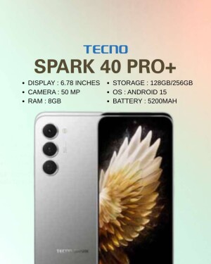 Tecno Spark 40 Pro+ smartphone with specifications
