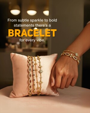Close-up of a woman's wrist adorned with gold bracelets, displayed with a silk pillow.