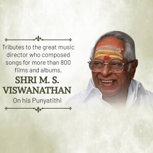 Portrait of Shri M. S. Viswanathan, a renowned music director.