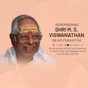 Portrait of M. S. Viswanathan, a renowned music composer