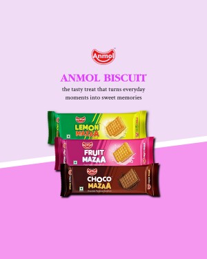 Anmol Biscuits - Lemon, Fruit, and Choco Maza flavors