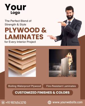 Plywood & Laminates Advertising Poster Social Media Post For Pinterest