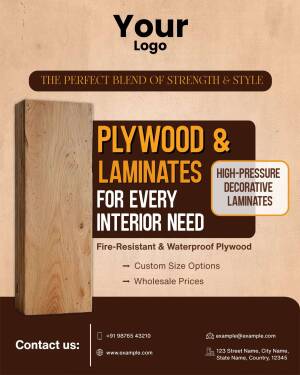 Plywood & Laminates Advertising Poster Image For Facebook