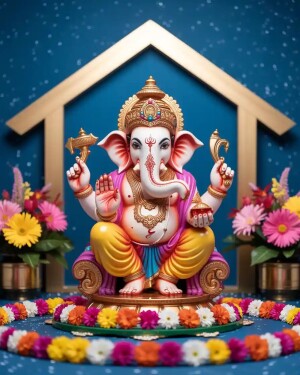 Abstract pattern with geometric shapes and lines.