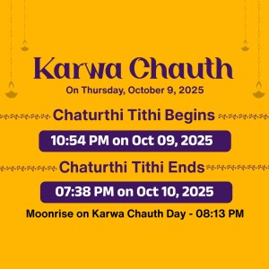 Karwa Chauth 2025 - Dates And Timings Business Poster For Telegram