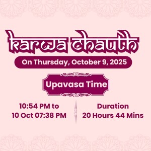 Karwa Chauth 2025 - Fasting Time Poster For Pinterest