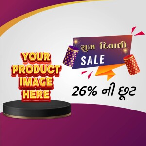 Huawei smartphone on display with Diwali sale promotion