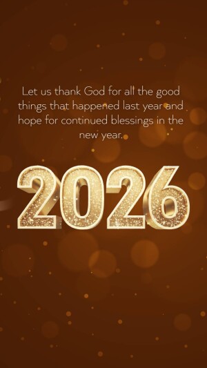 2026 New Year Blessings Greeting Design For Instagram