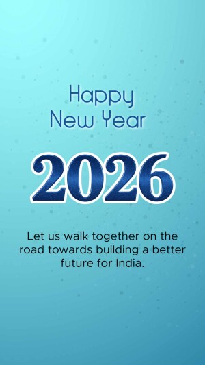 Happy New Year 2026 Greeting Card Story For LinkedIn