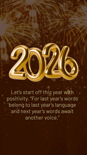 2026 New Year Inspirational Quote Banner For Facebook
