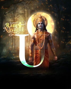 Lord Ram portrait for Ram Navami celebration