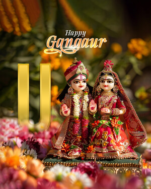 Idols of Lord Shiva and Goddess Parvati on Gangaur festival