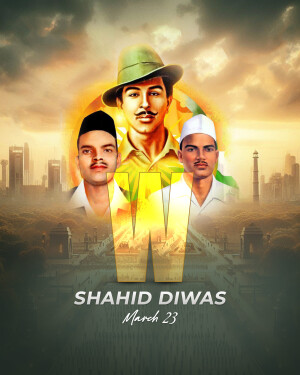 Special Alphabet - Shahid Diwas festival poster