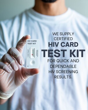 A person holding an HIV test kit, showcasing quick and dependable HIV screening results.
