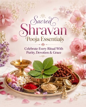 Sacred Shravan Pooja Essentials Template For Facebook