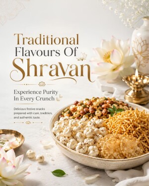 Traditional Flavours Of Shravan Festive Snack Platter Advertisement For Facebook
