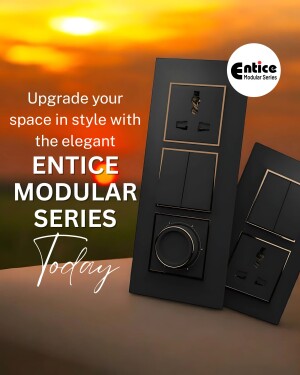 Entice Modular Switch Series with sunset background