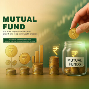 Image depicting mutual fund investments with coins and a glass jar.