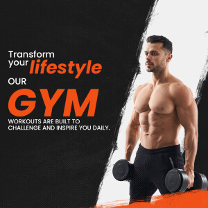 Muscular man lifting dumbbells in a gym, promoting a healthy lifestyle.