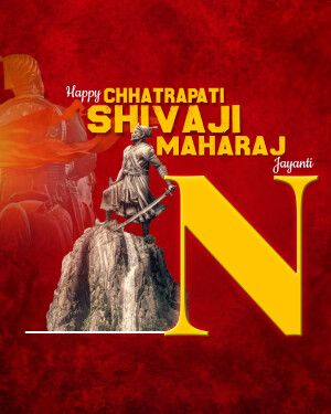 Image depicting Chhatrapati Shivaji Maharaj Jayanti with a statue and text.