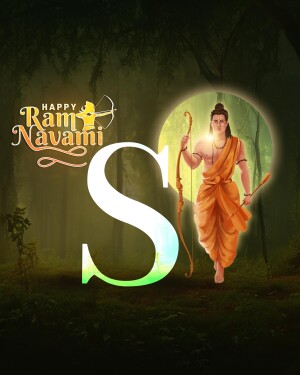 Lord Rama with bow and arrow on Ram Navami