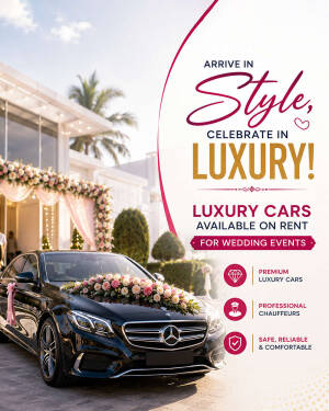 Black Mercedes wedding car decorated with flowers for rental
