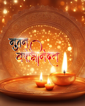 Diwali celebration with lit lamps and decorative background