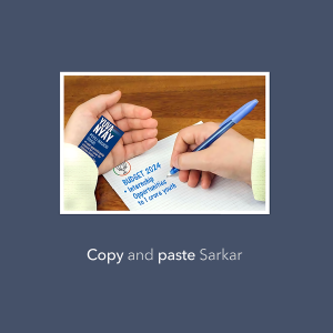 Hands holding a document with 'Budget 2024' and 'Internship Opportunities' text, with a pen signing a paper.