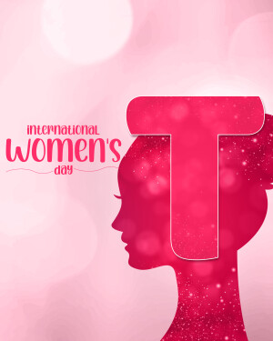 Silhouette of a woman's face with the text 'International Women's Day'