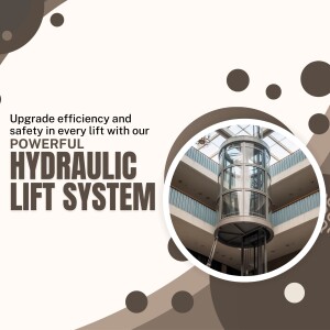 Image of a modern hydraulic lift system in a building.