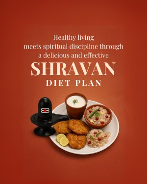 Shravan Diet Plan with Shiva Lingam and traditional food