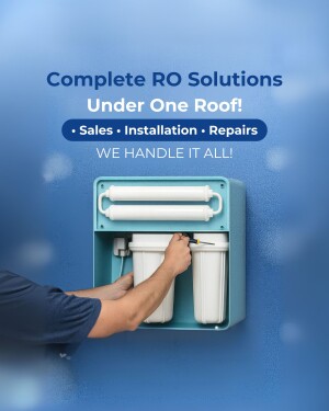Technician installing a Reverse Osmosis water filter system