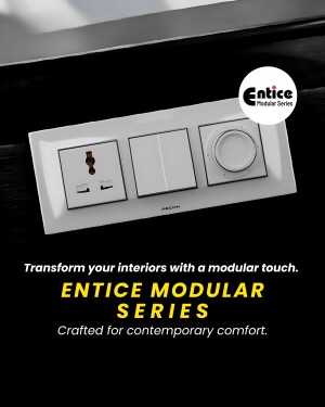 Entice Modular Switch Series on a black background