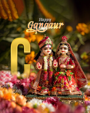 Idols of Lord Shiva and Goddess Parvati celebrating Gangaur festival