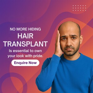 Man experiencing hair loss considering a hair transplant