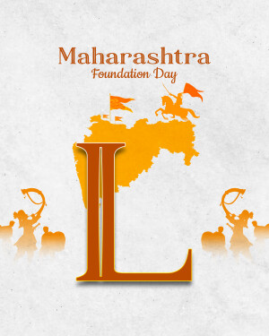 Maharashtra Foundation Day graphic with map and historical figures