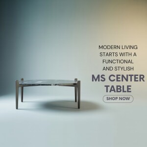 Elegant MS Center Table in a modern living room setting