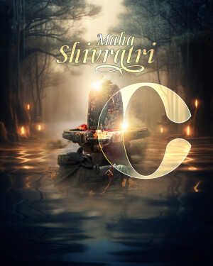 Maha Shivratri festival image with Shiva Lingam and Om symbol