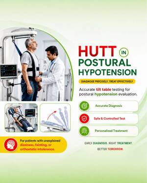 Doctor performing head-up tilt table test on a patient