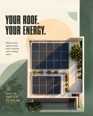 Rooftop solar panels on a modern residential building, demonstrating clean energy efficiency.