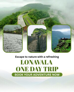 Collage of Lonavala landscapes promoting a one-day trip