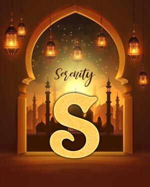 Ramadan Kareem illustration with lanterns and mosque silhouette