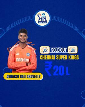 Avinash Rao Aravelly Sold To Chennai Super Kings In IPL Auction ...